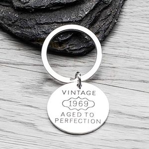 50th Birthday Keychain- 1969 Aged to Perfection